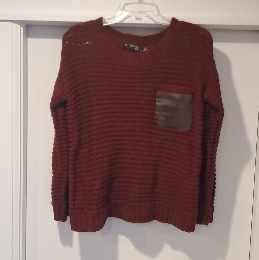 Maroon Sweater with Pocket